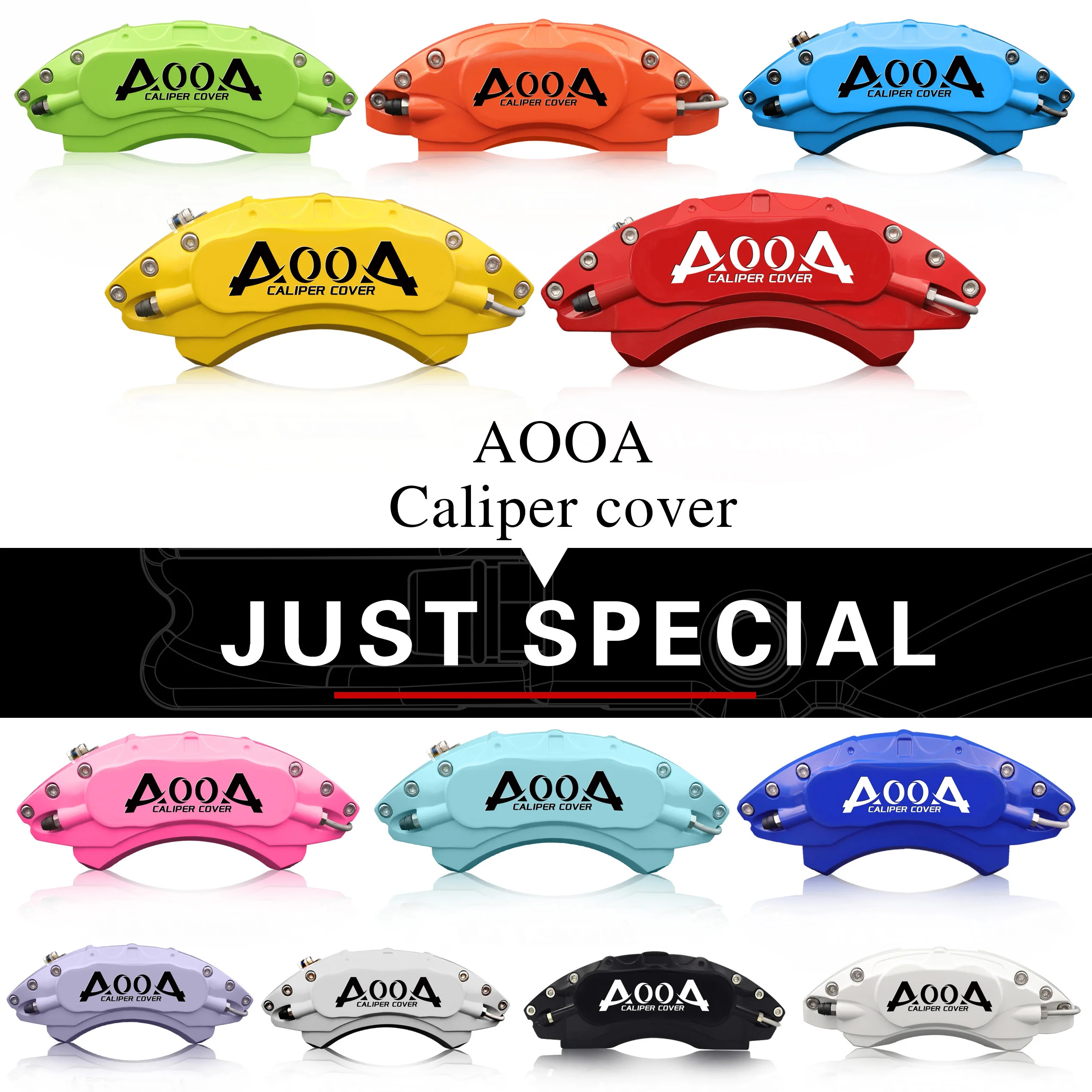 

A Pair 2 Pcs Brake Disc Caliper Cover Car Accessories For Mzd
