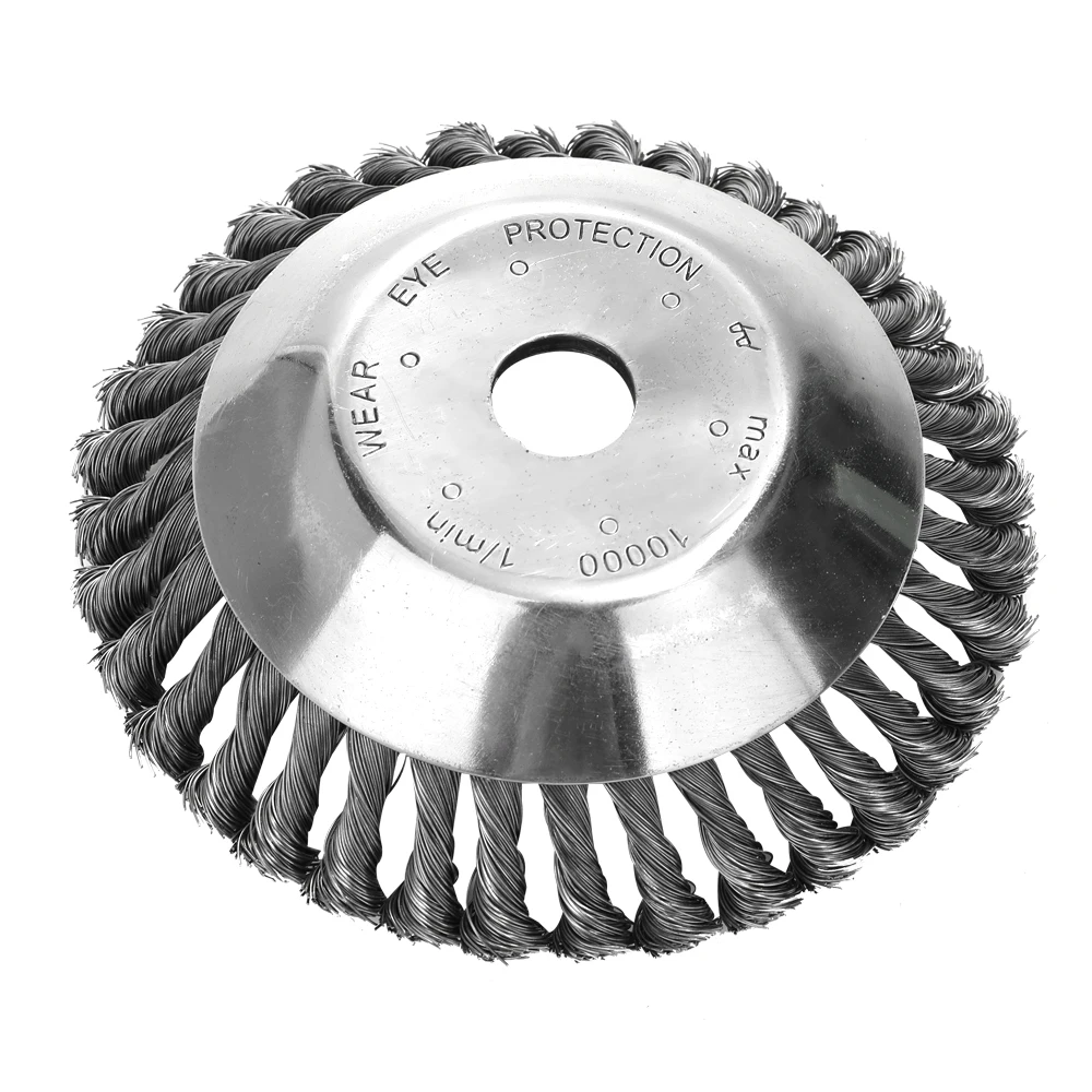 Стальная проволока колесо садовая щетка для травы газонокосилка резак лезвие