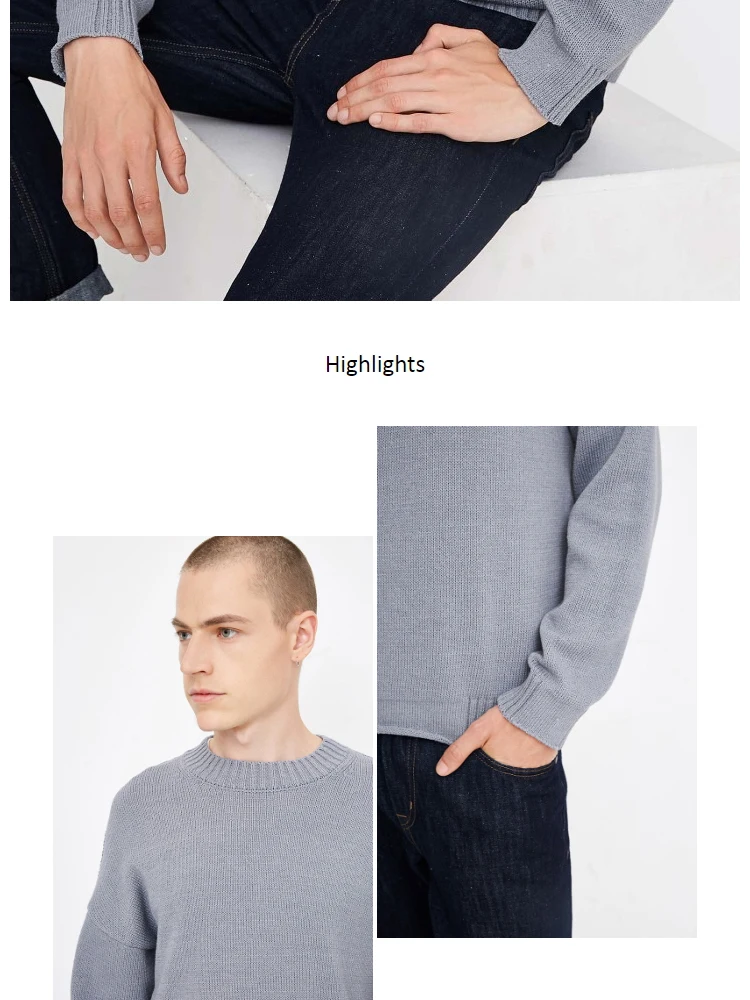 JackJones мужской свитер свободного кроя с круглым вырезом 218325503