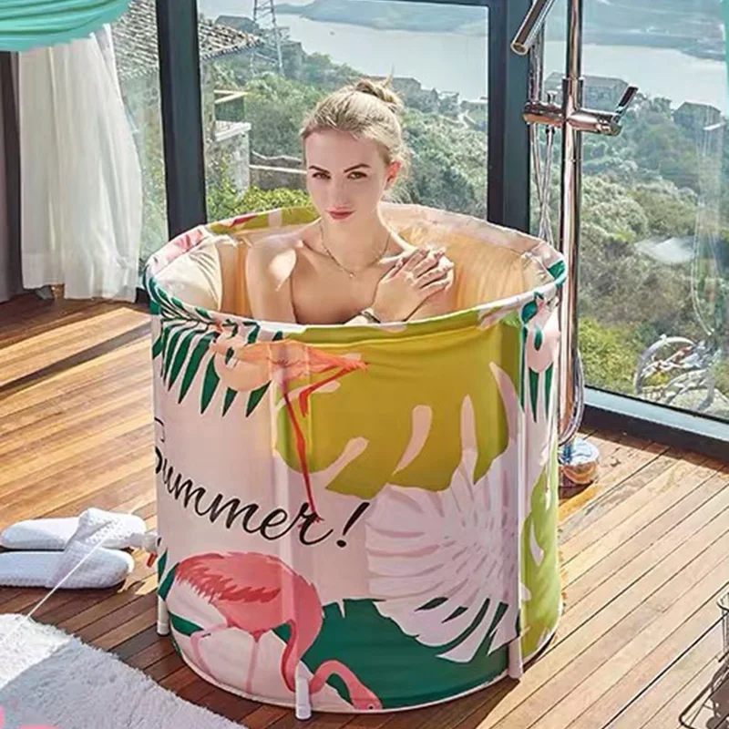 Складная Ванна для взрослых бытовая ванна бочонок Портативная Детская складной