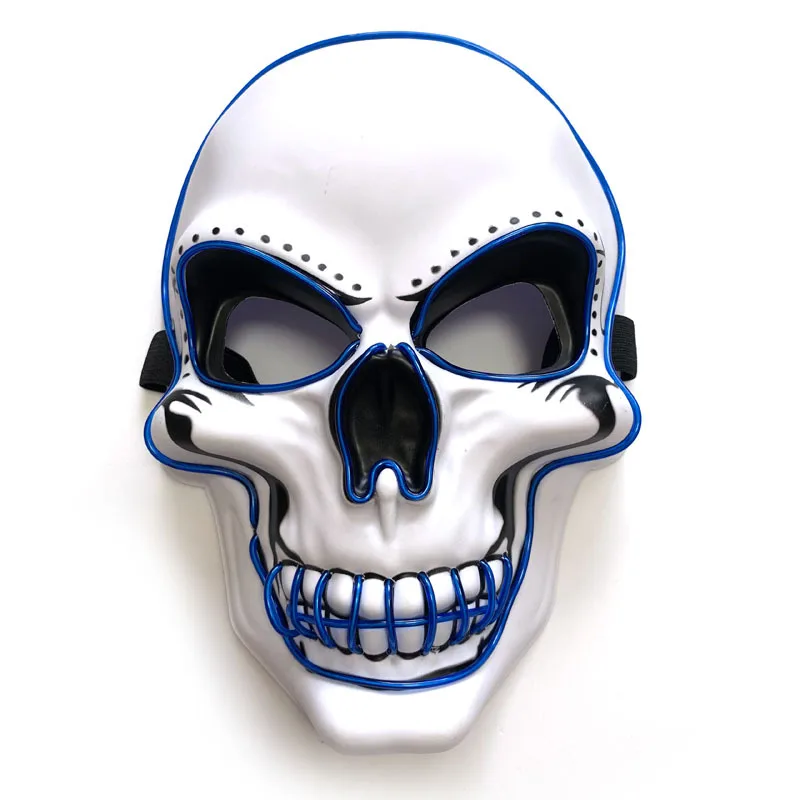 Светодиодная маска для Хэллоуина светящиеся в темноте неоновые маски реквизит