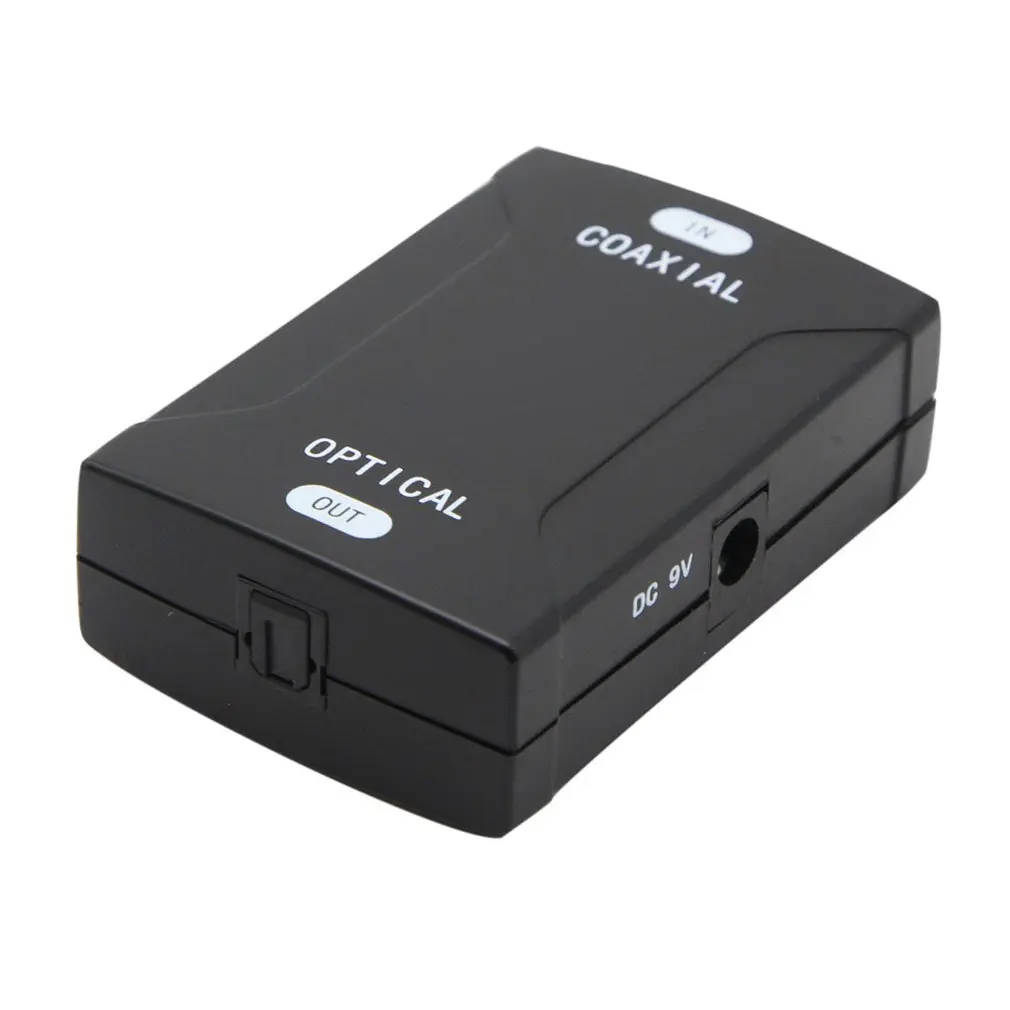 HOT Digital Coax Coaxial RCA to Optical TOSlink SPDIF Audio Converter Adapter Support Dolby AC-3 5.1 and DTS Sound |
