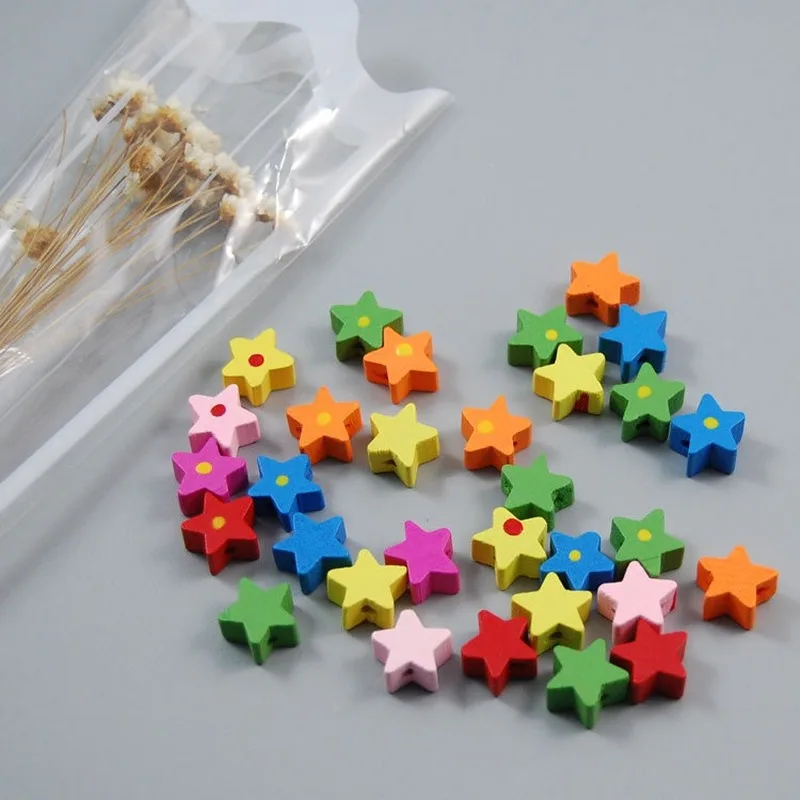 50 шт. деревянные разноцветные бусины разделители|Поделки из дерева| |