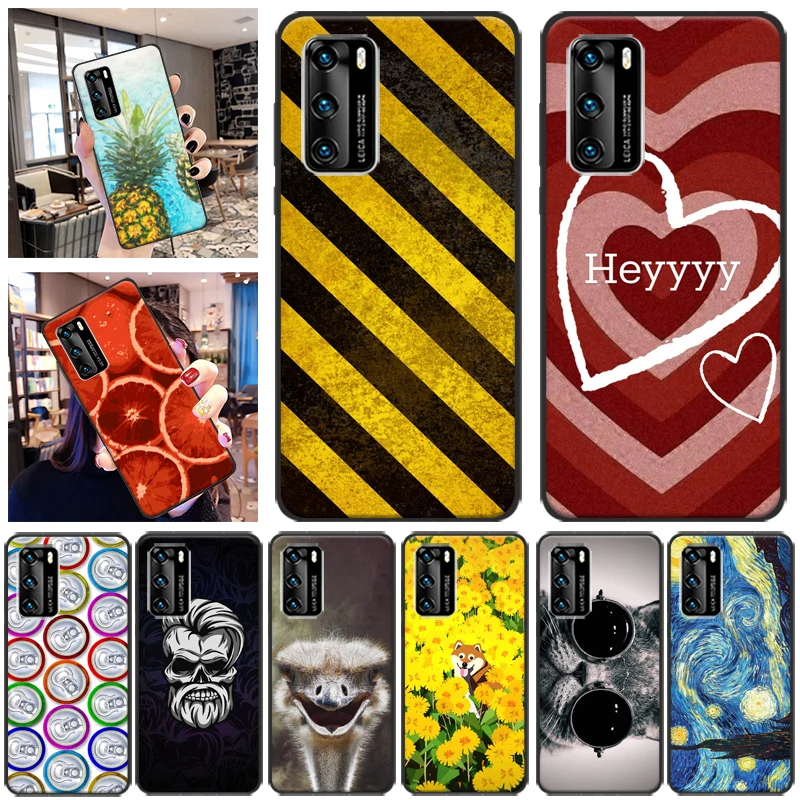 

For Huawei P40 Pro Phone Case For Huawei P40 Soft Tpu Silicone Back Cover For Huawei P40Pro P 40 Shockproof Soft Coque