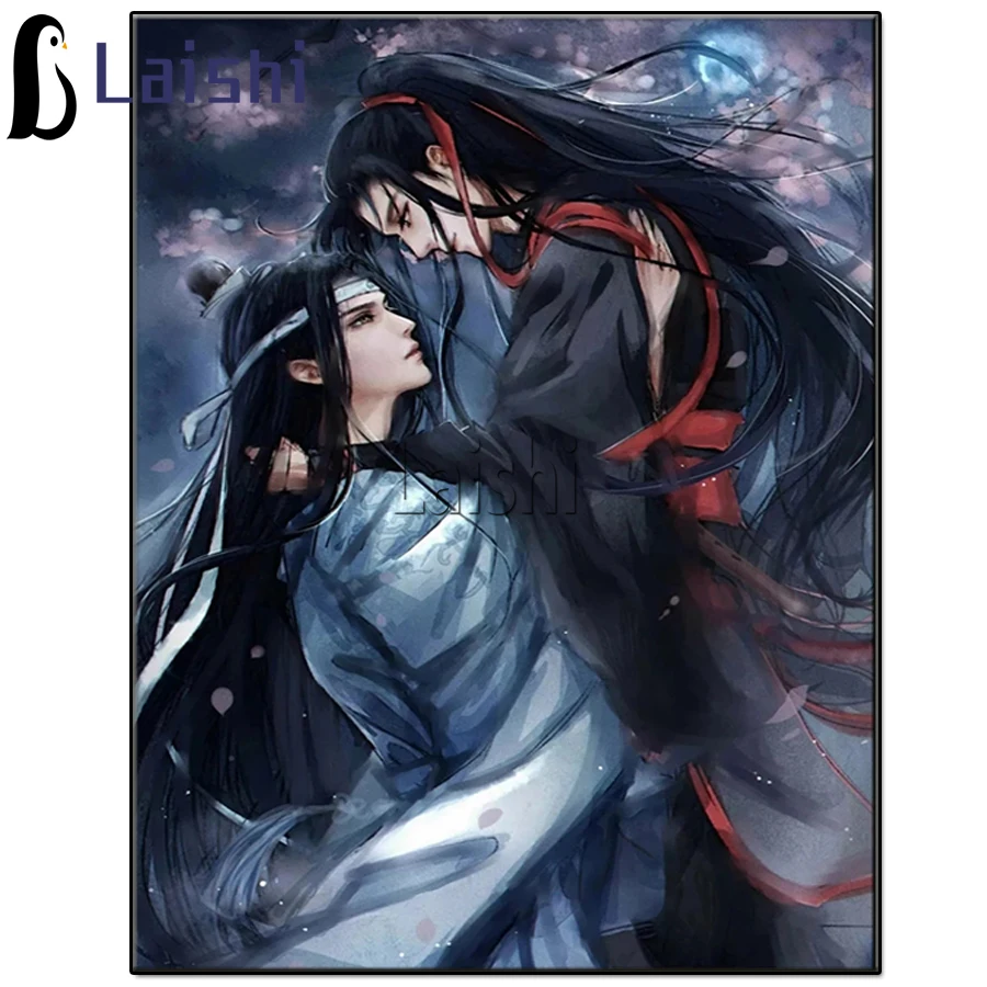 

5d Diy Diamond Painting Mo Dao Zu Shi Wei Wu ian Lan Wang ji cult Anime Cross Stitch Gay 3D Diamond Mosaic Full Square Drill