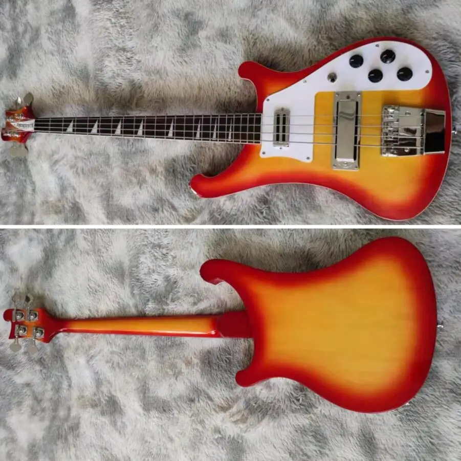 Rickenback 4003 fireglo электрический бас прозрачный CS 4 струны для гитары Ricken с двумя