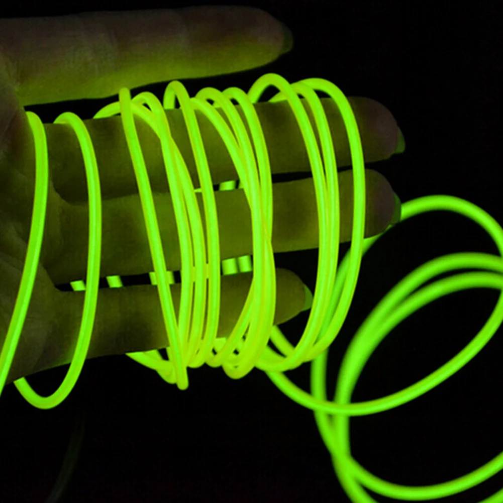 1х велосипедная Светодиодная лента EL Wire 2 м 3 5 цветная на батарейках 3В гибкая