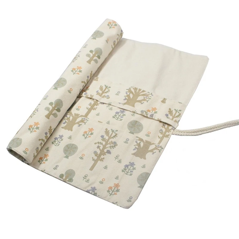 15 дюймовый чехол для художественных кистей рулонный держатель ручек холщовый