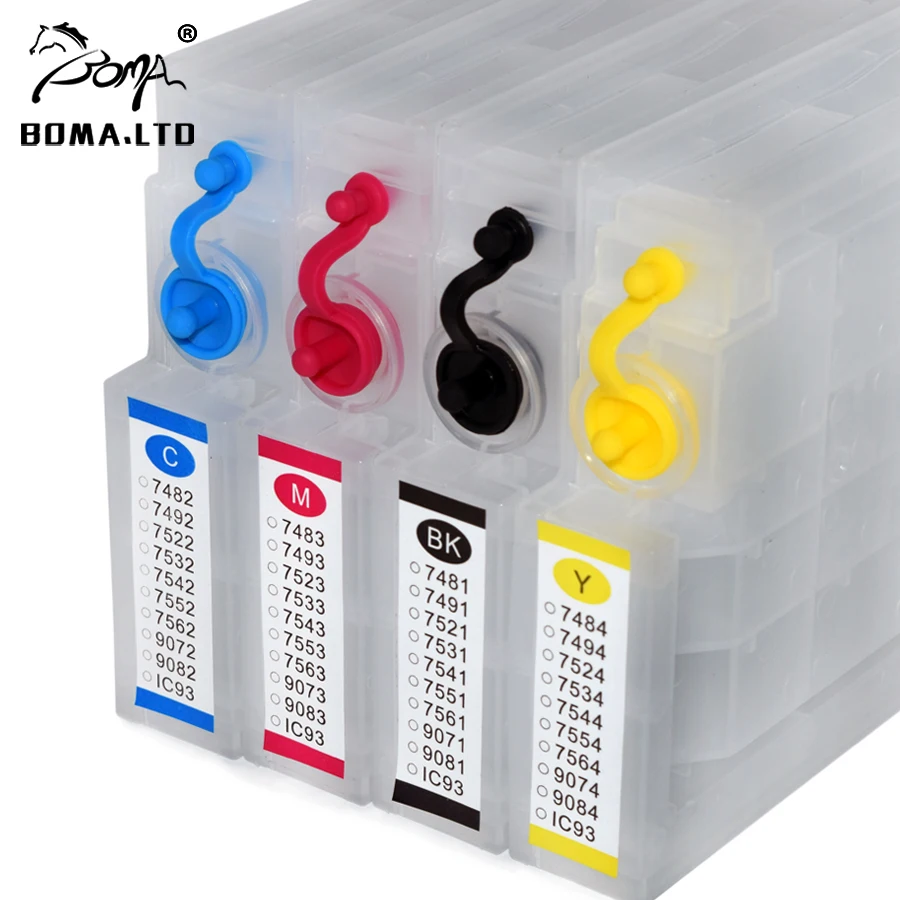 1 комплект Европейский T755 T7551 пополняемый картридж для чернил Epson WF-8010 WF8010