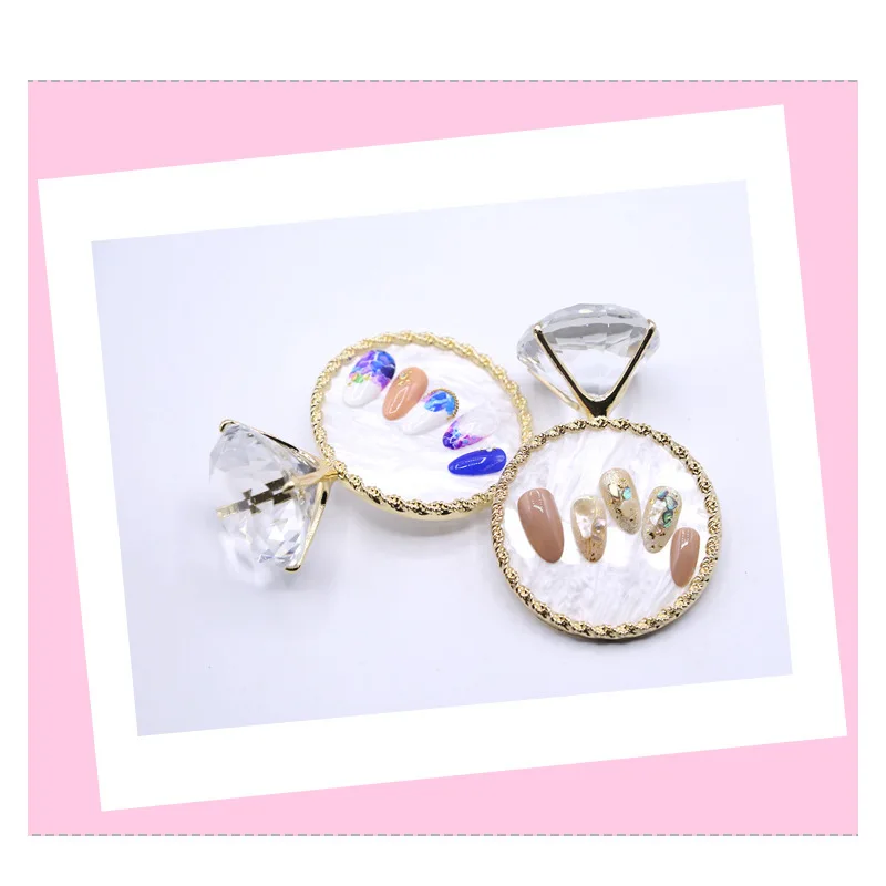 Палитра для ногтей 1 шт. подставка дизайна с алмазными искусственными пластинами