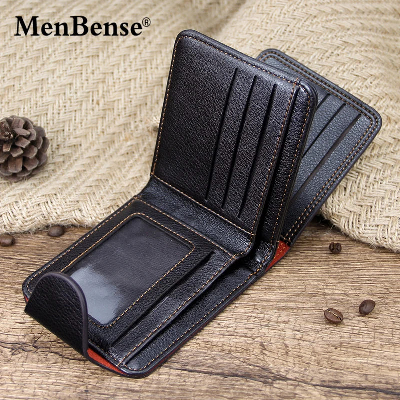 MenBense Pu Leather Youth Student Anime Short Wallet Men Ourse Card Holder Money Mini Female Bag Handbag Male Coin Purse Gift