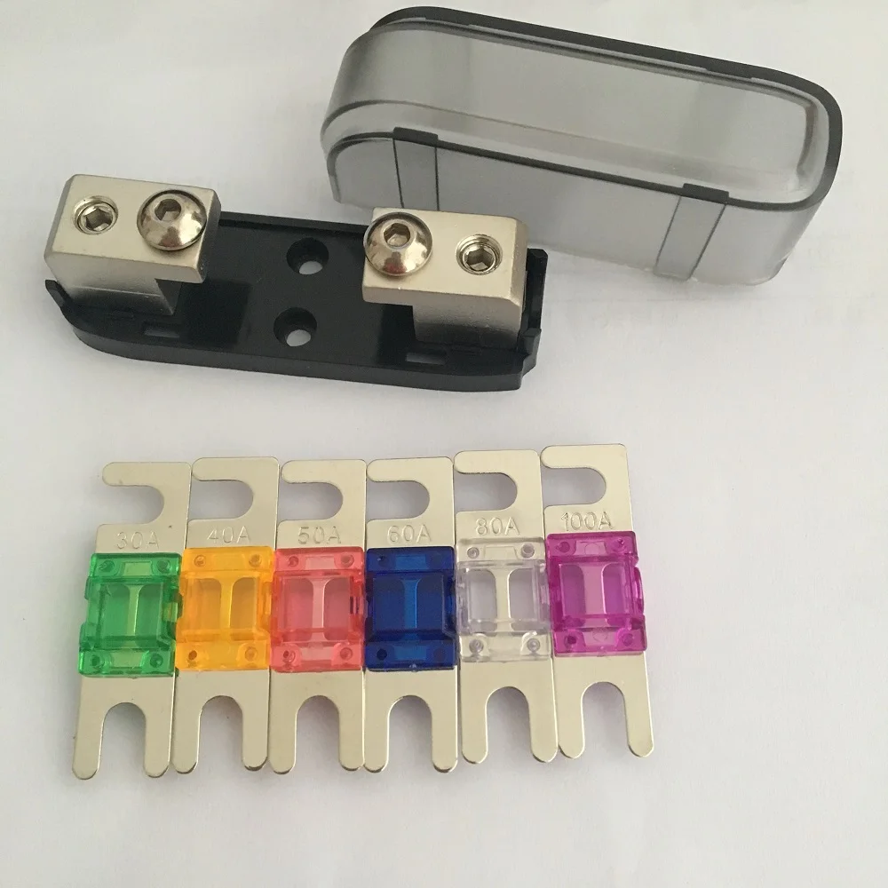 8 шт. держатель предохранителя для автомобильного усилителя звука 30 А 40 50 60 80 100