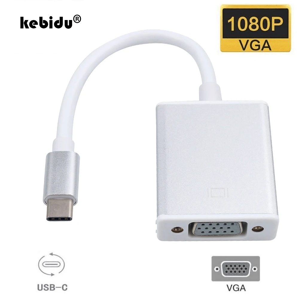 Кабель адаптер kebidu Type C Female VGA USBC USB 3 1 для Macbook 12 дюймов Chromebook Pixel Lumia 950XL