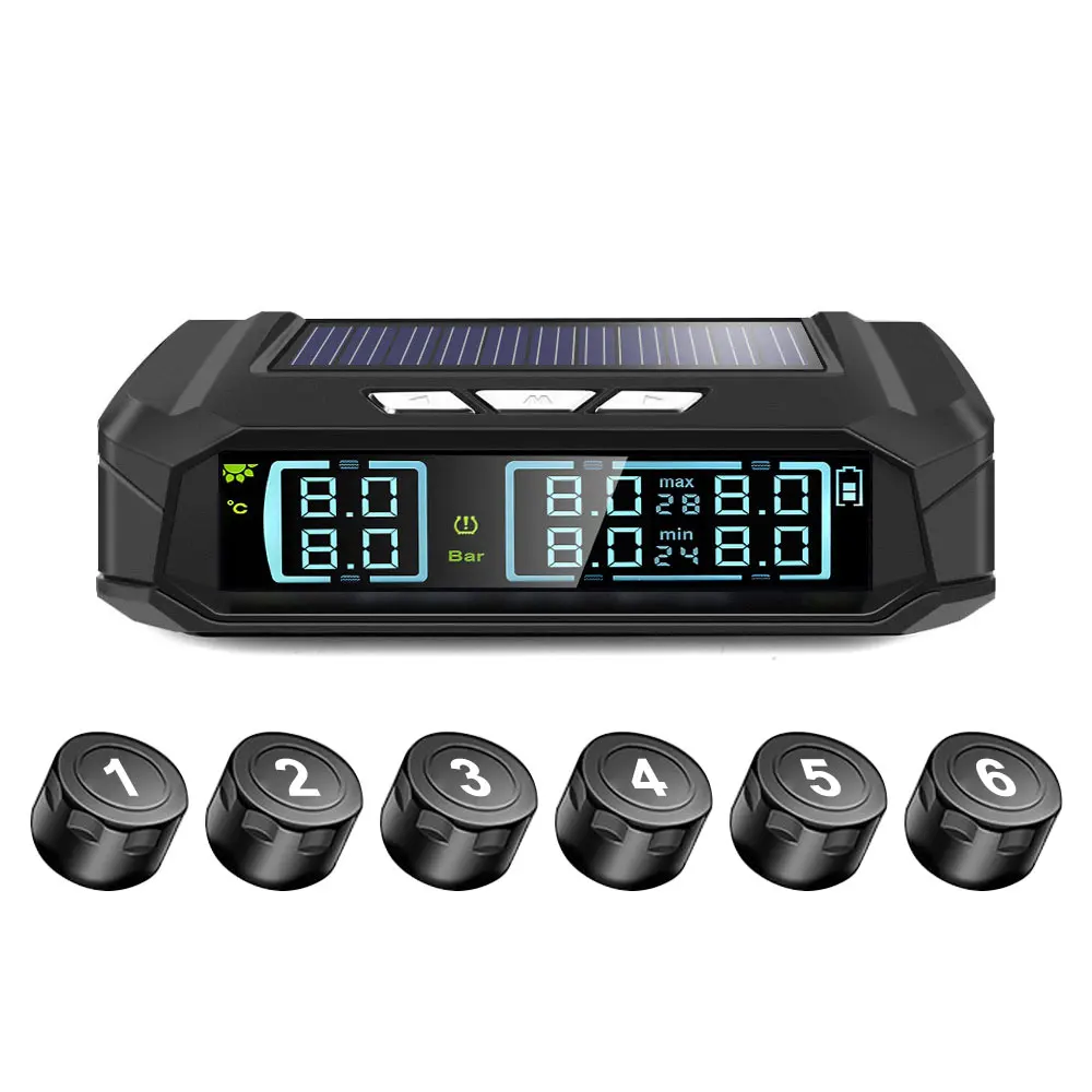 Система контроля давления в шинах беспроводная TPMS с солнечной батареей и