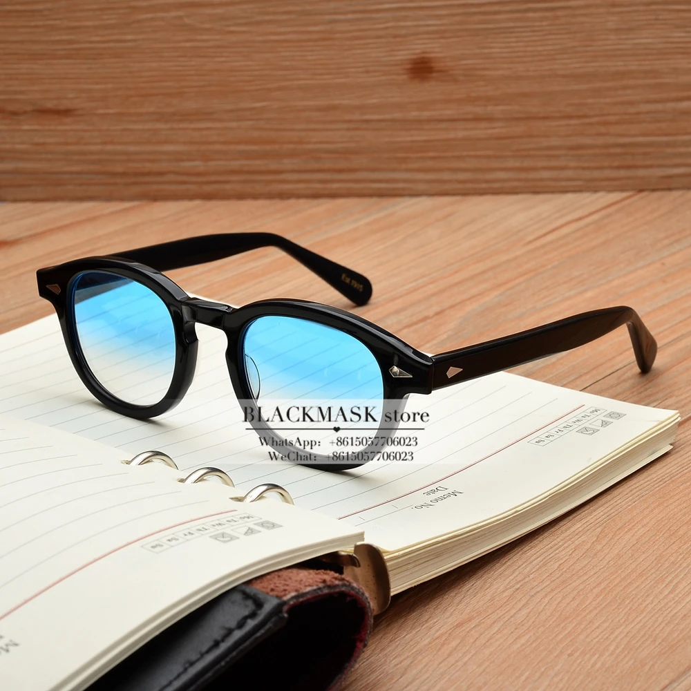 Новинка, винтажные Круглые Солнцезащитные очки из ацетата, lunette soleil femme, Ретро стиль, брендовые дизайнерские солнцезащитные очки для женщин и мужчин, oculos de sol, красные линзы