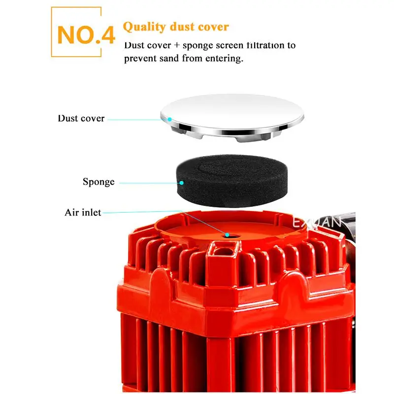 Автомобильный воздушный насос/высокомощный насос высокого давления // 12 В/24 В/60