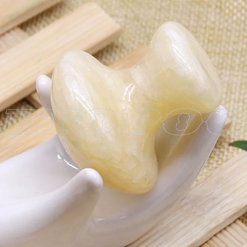 light Gold Красочный Рудный камень Gua Sha массажер инструмент гриб форма тела против морщин релаксации Здоровый Инструмент - Цвет: light Gold