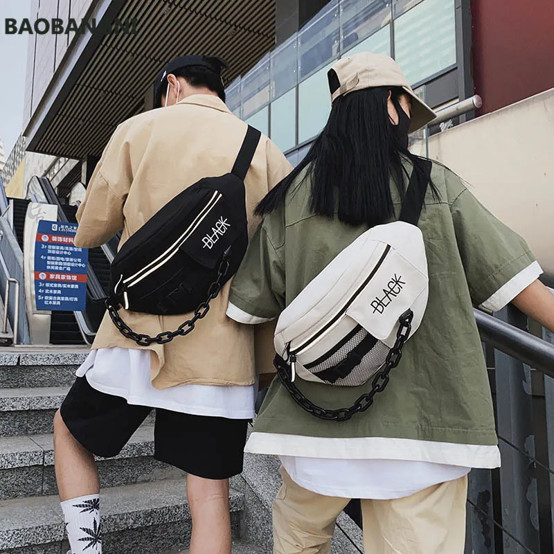 Large Capacity Waist Bag Canvas Fanny Pack For Men Unisex Belt Bag Multi-Functional Chest Bags Hip Hop Tooling Waist Pack