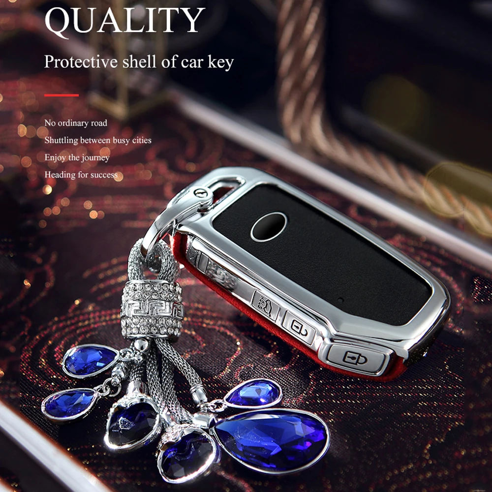 Чехол для автомобильных ключей Nice Touch замшевый кожаный чехол с кнопками 3/4 kia K900