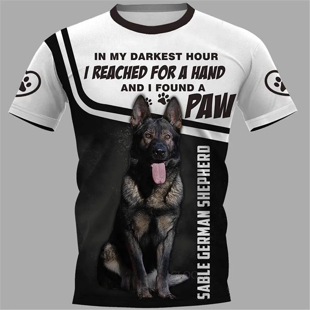Новинка 2022 популярная мужская футболка CLOOCL с 3D-принтом немецкой овчарки Летние