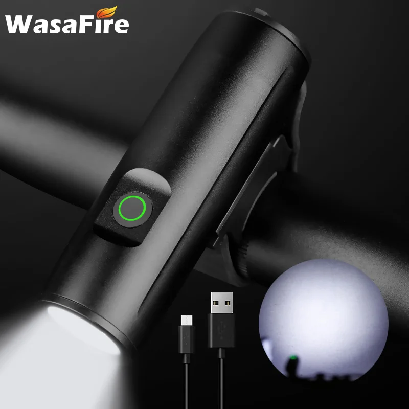 

USB Rechargeable Bicycle Front Light 400 Lumens T6 LED Bike Headlight 3 Modes Safety Riding Cycling Flashlight