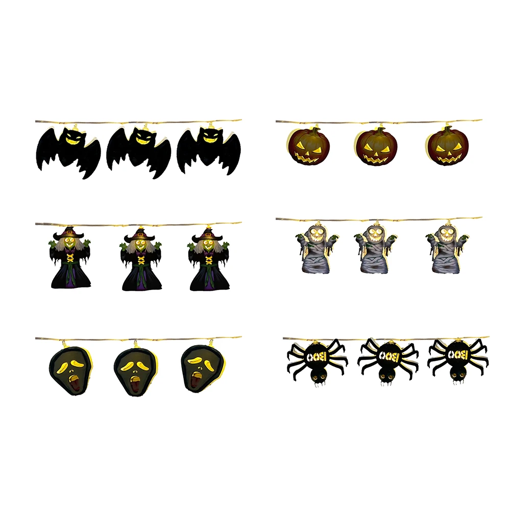 

Декоративная светодиодная гирлянда на батарейках для Хэллоуина