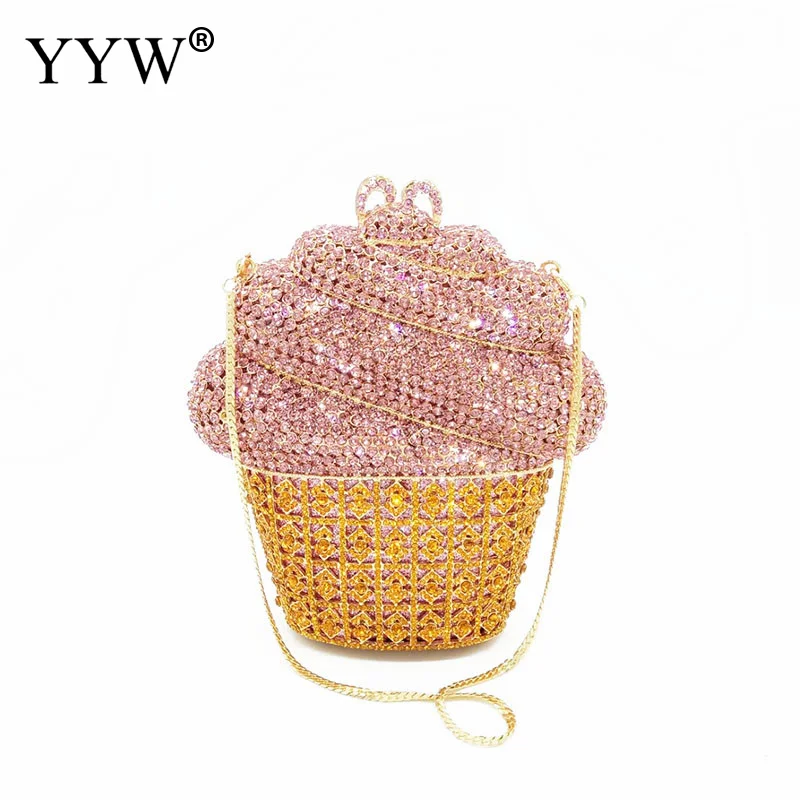 

Ice Cream Evening Bag Wisp Empty Clutch Pure Color And Mixed Colors Banquet Hard Box Luxury Clutch Evening Bag For Woman