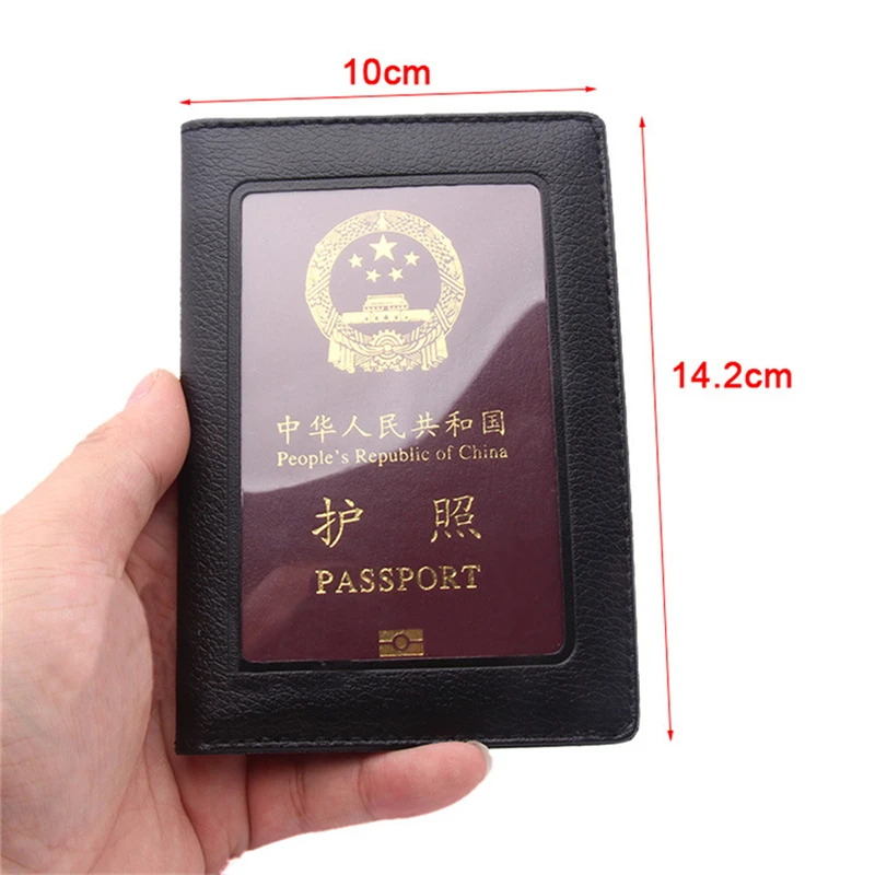 Обложка для паспорта мужчин и женщин дорожная кожаная защитная сумка