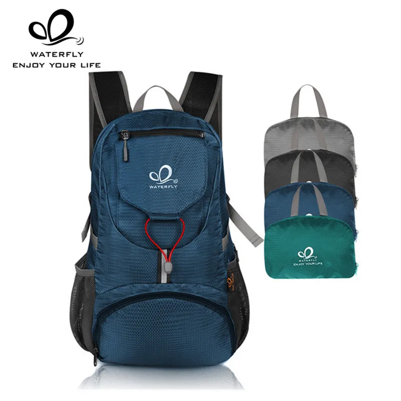 WATERFLY Foldable Outdoor Sports Backpacks Men Women Lightweight Hiking Camping Fishing Rucksack Bags | Спорт и развлечения