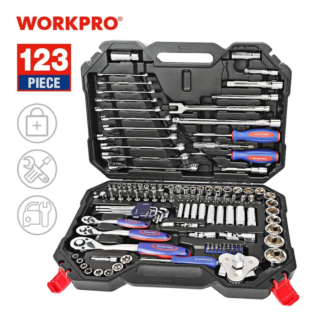 WORKPRO 14 164 шт. Набор инструментов ручной инструмент для ремонта автомобиля