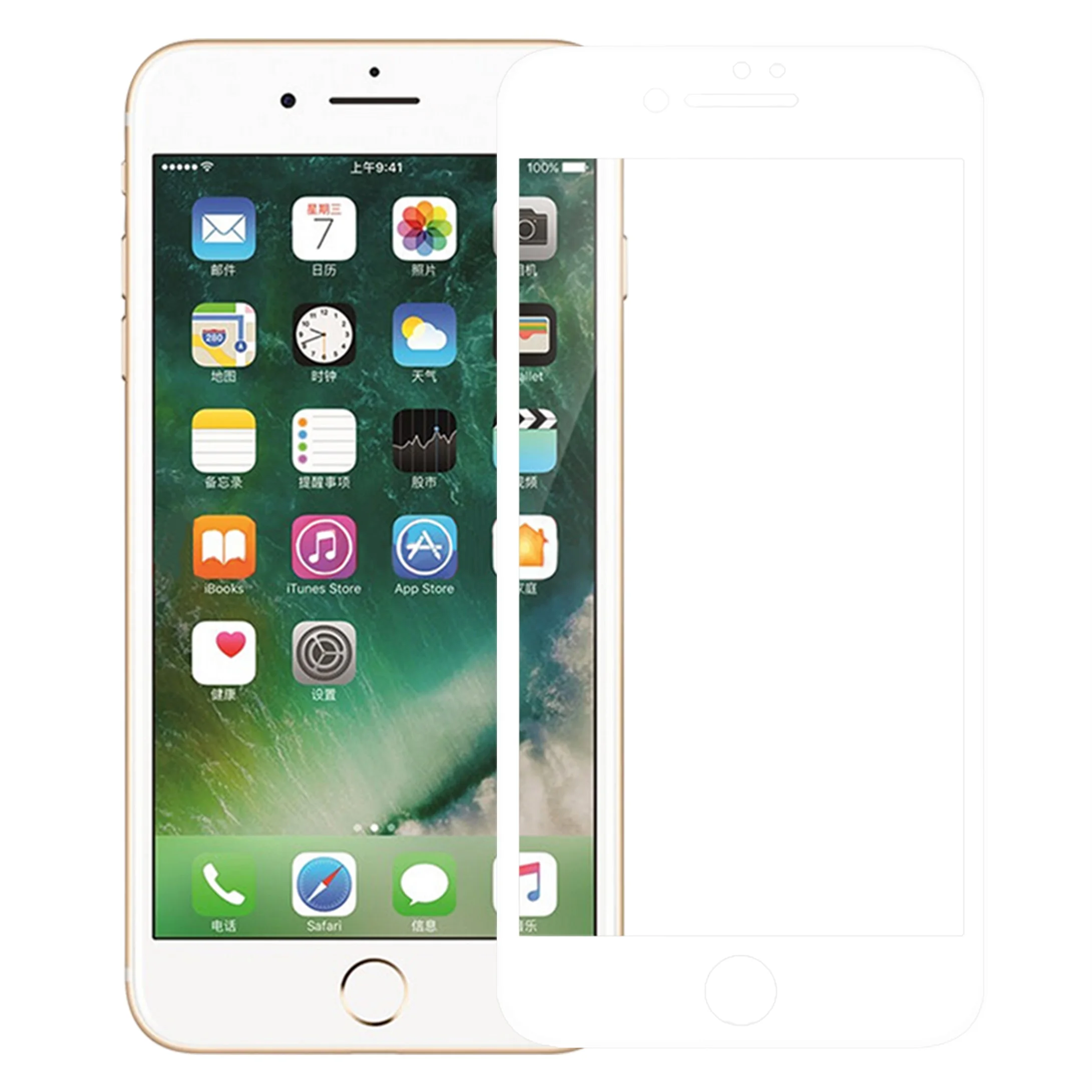 Для iPhone 7 8 7+ 8+ Plus закаленное стекло против взрыва 9H Nillkin 3D CP+ Max полное покрытие Защитная пленка для экрана для iPhone8 - Цвет: White
