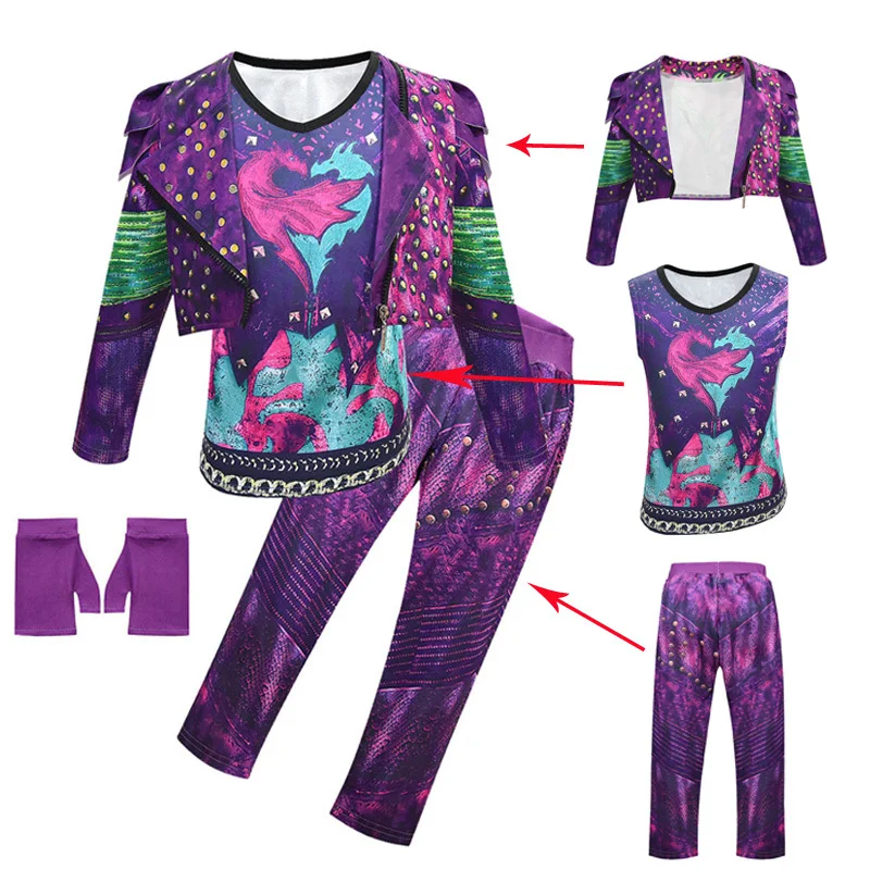 Косплей костюм малета 3 маль Берта из прямых голубых перчаток для детей на