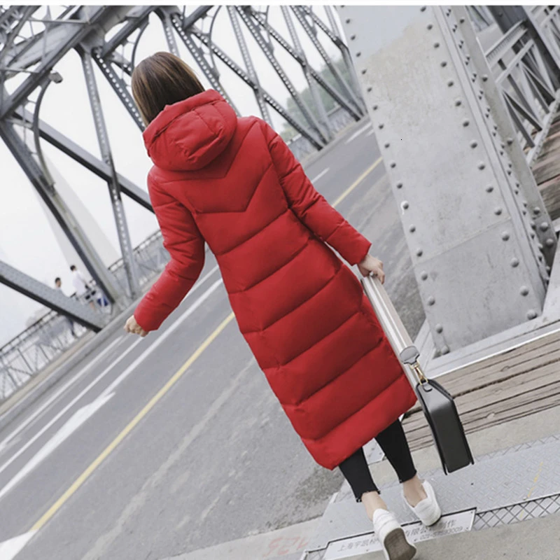 6xl с капюшоном длинное женское зимнее стеганое большое плюс размер женское Красное Белое зимнее пальто полая хлопковая теплая парка более размер ветровка