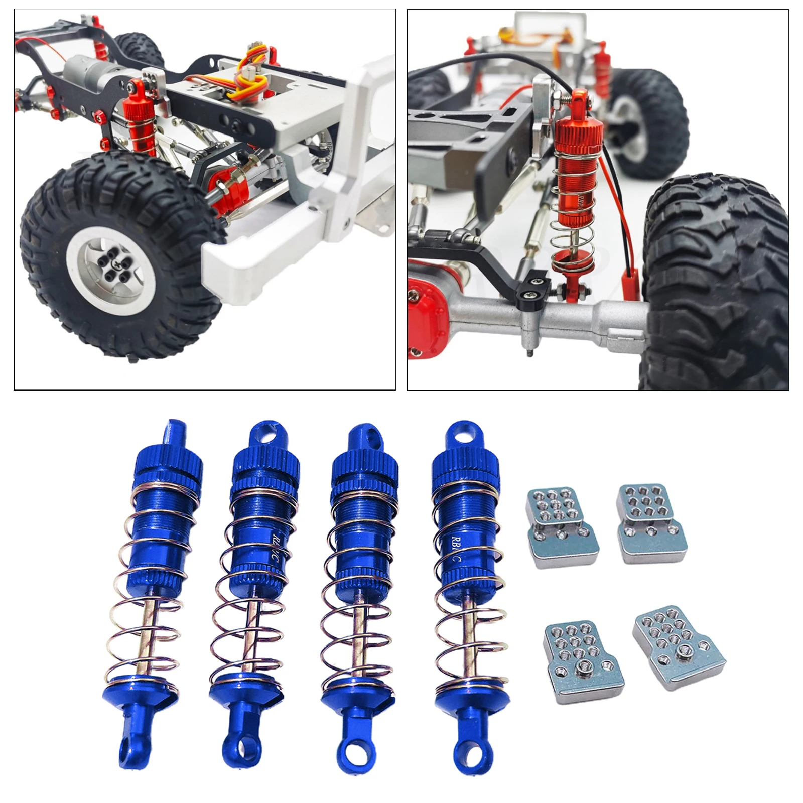 

4Pcs Metal Shock Absorber for WLTOYS A949 A959 A979 WPL C24 D90 MN45 RC Car