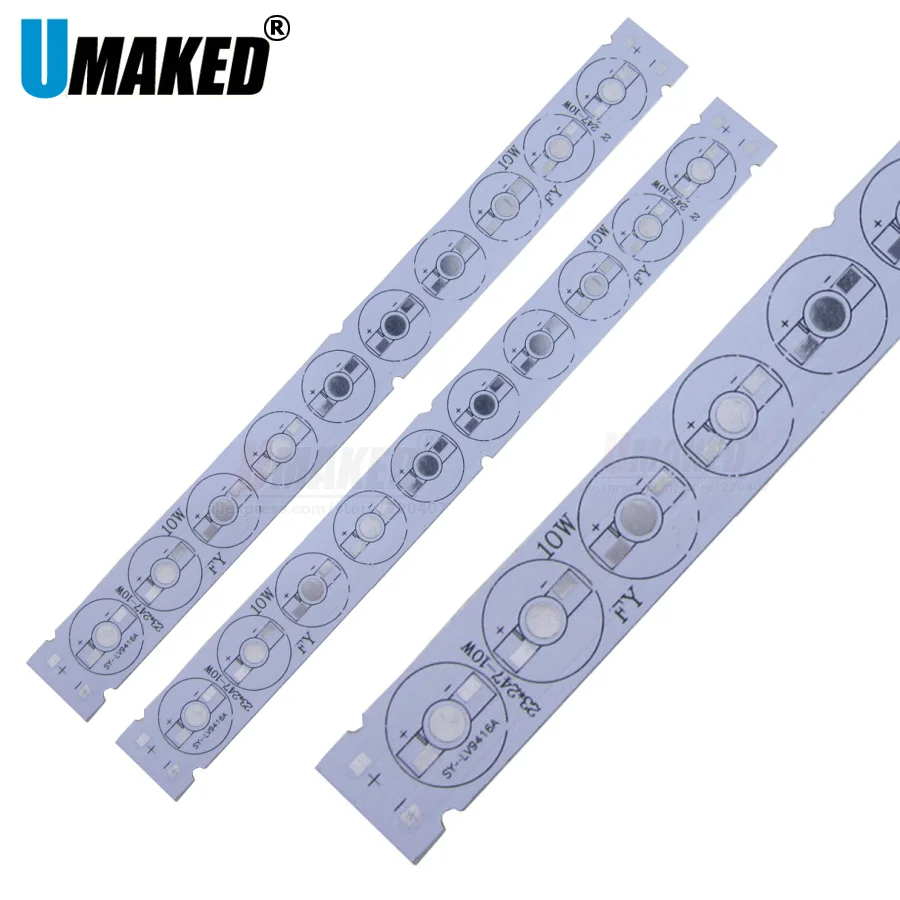 10 шт. Вт 247*23 мм светодиодный PCB алюминиевая основа радиатор DIY для дорожного