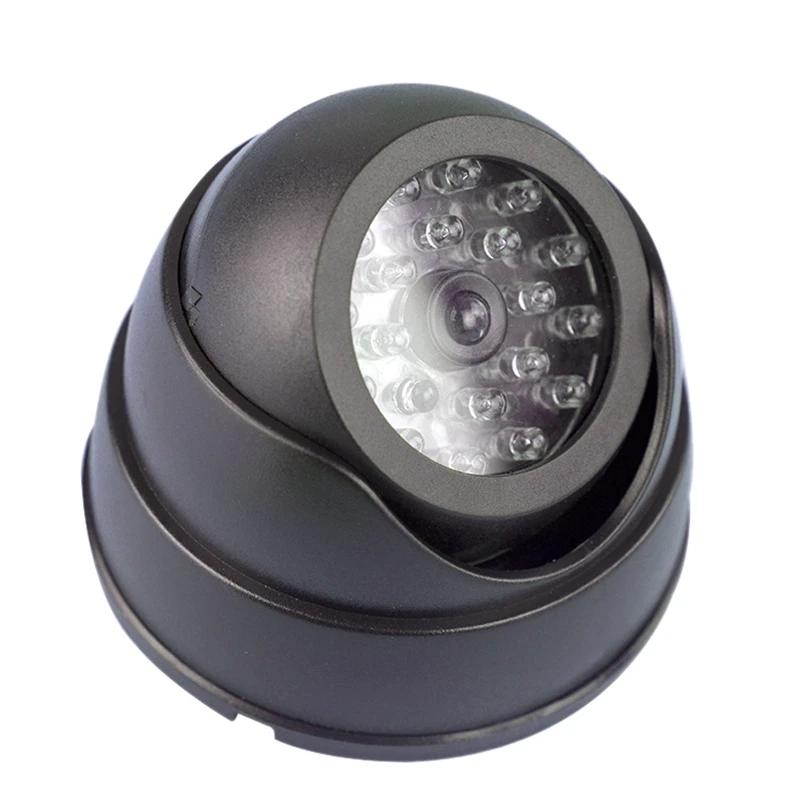 Outdoor Cctv Fake Simulation Dummy Camera Home Surveillance Security Dome Mini Flashing Led Light Black | Электроника