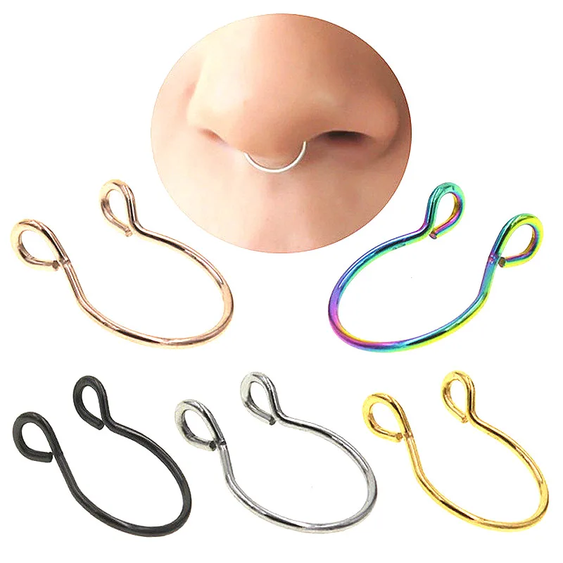 2 шт. кольцо для носа из нержавеющей стали | Украшения и аксессуары