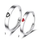 Кольцо для пары в форме сердца, модное мужское и женское кольцо, обручальное свадебное ювелирное изделие, простые креативные подарки на день Святого Валентина