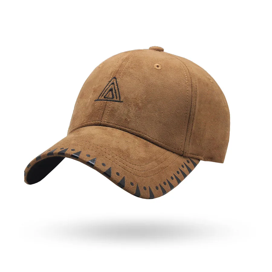 Бейсболка из замшевой ткани с вышивкой модная Регулируемая треугольная Кепка От