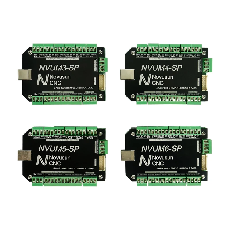 NVUM 100K USB MACH3 3 4 5 6 Axis CNC роутер движения управления карты Breakout Board M3 M4 M5 M6 для