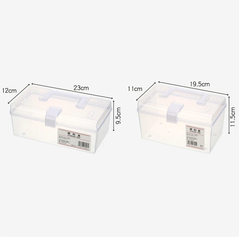 

Multipurpose Plastic Clear First Aid Box Portable Medical Kit Medicine Case Household FBS889