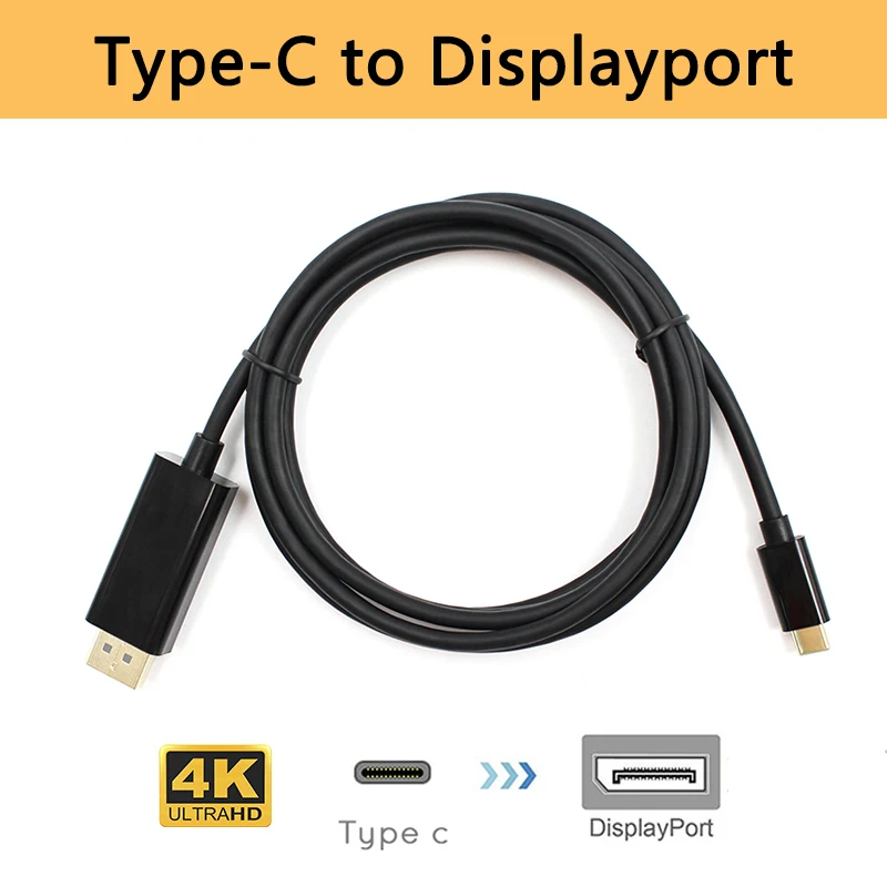 Кабель USB C DisplayPort 4K 60 Гц 3 1 Type Thunderbolt совместимый с DP кабель для MacBook 2017 Galaxy S9 Huawei
