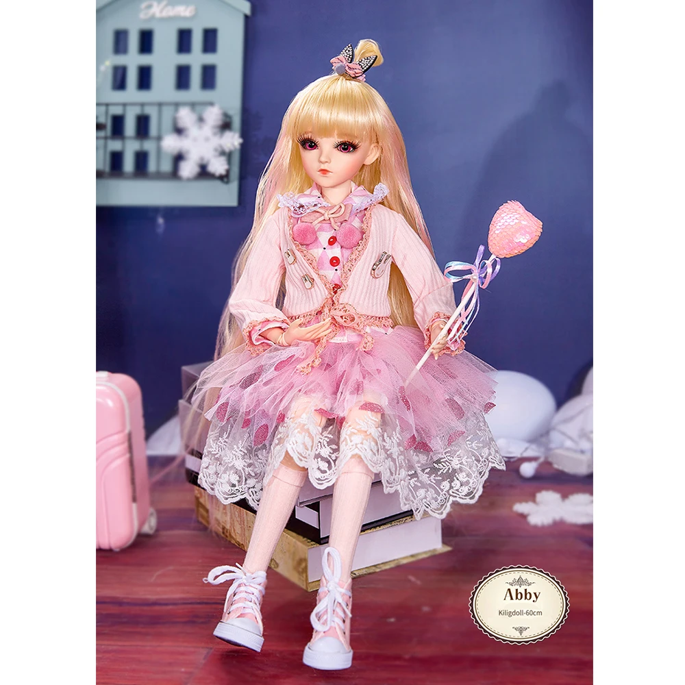 BJD кукла, 18 шаров, шарнирная кукла, 3D глаза, 1/3 BJD, кукла 60 см, куклы для девочек, игрушки, длинный парик, волосы для девочек, рождественский подарок