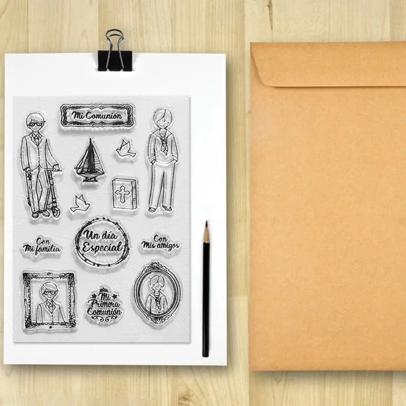 Невеста жених силиконовый прозрачный Печатный штамп DIY Скрапбукинг рельефная