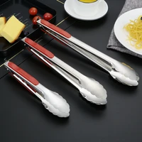 stainless steel food clip thickened barbecue clip non slip handle baking bread clip kitchen food clip meal clip tableware