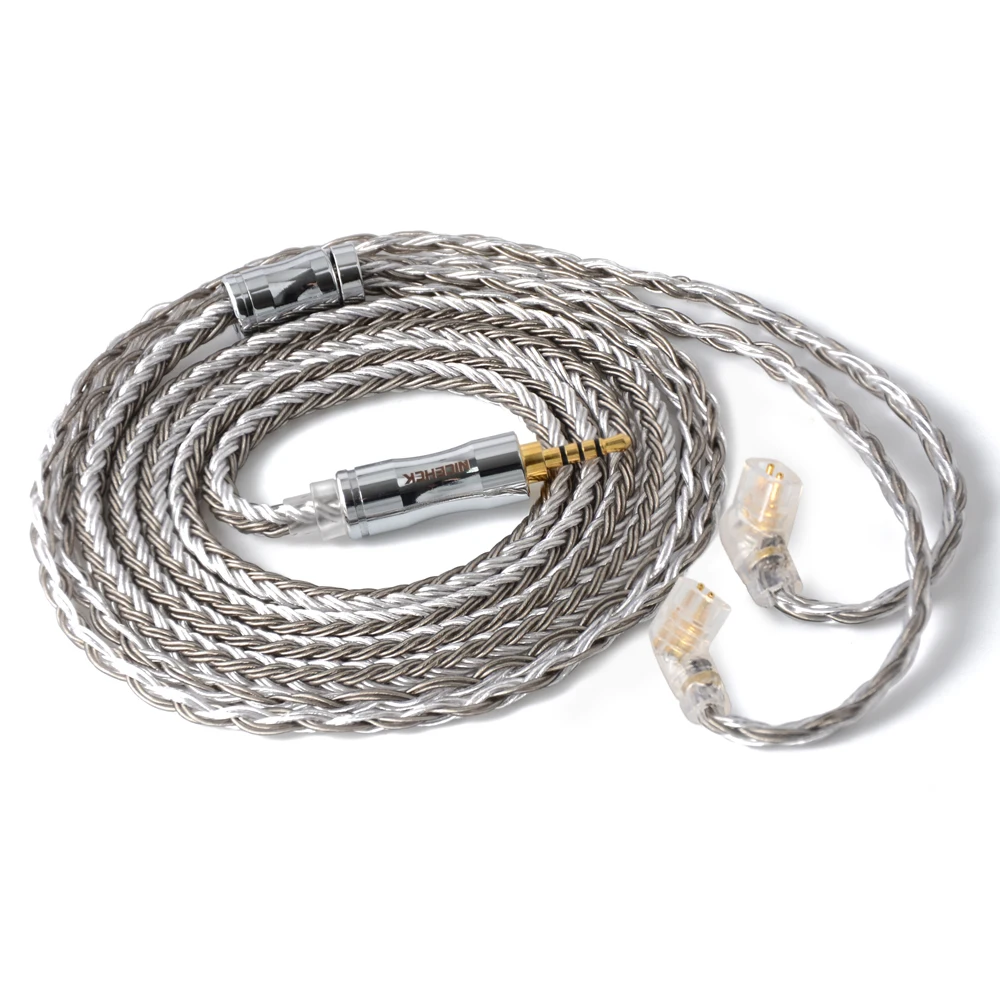 NICEHCK C16-4 16 Core посеребренный кабель 3,5/2,5/4,4 мм разъем MMCX/2Pin/NX7/QDC разъем для TRNV90 KZZSX TFZ QDC NX7/DB3 BL-03 - Цвет: 2.5mm With QDC Pin