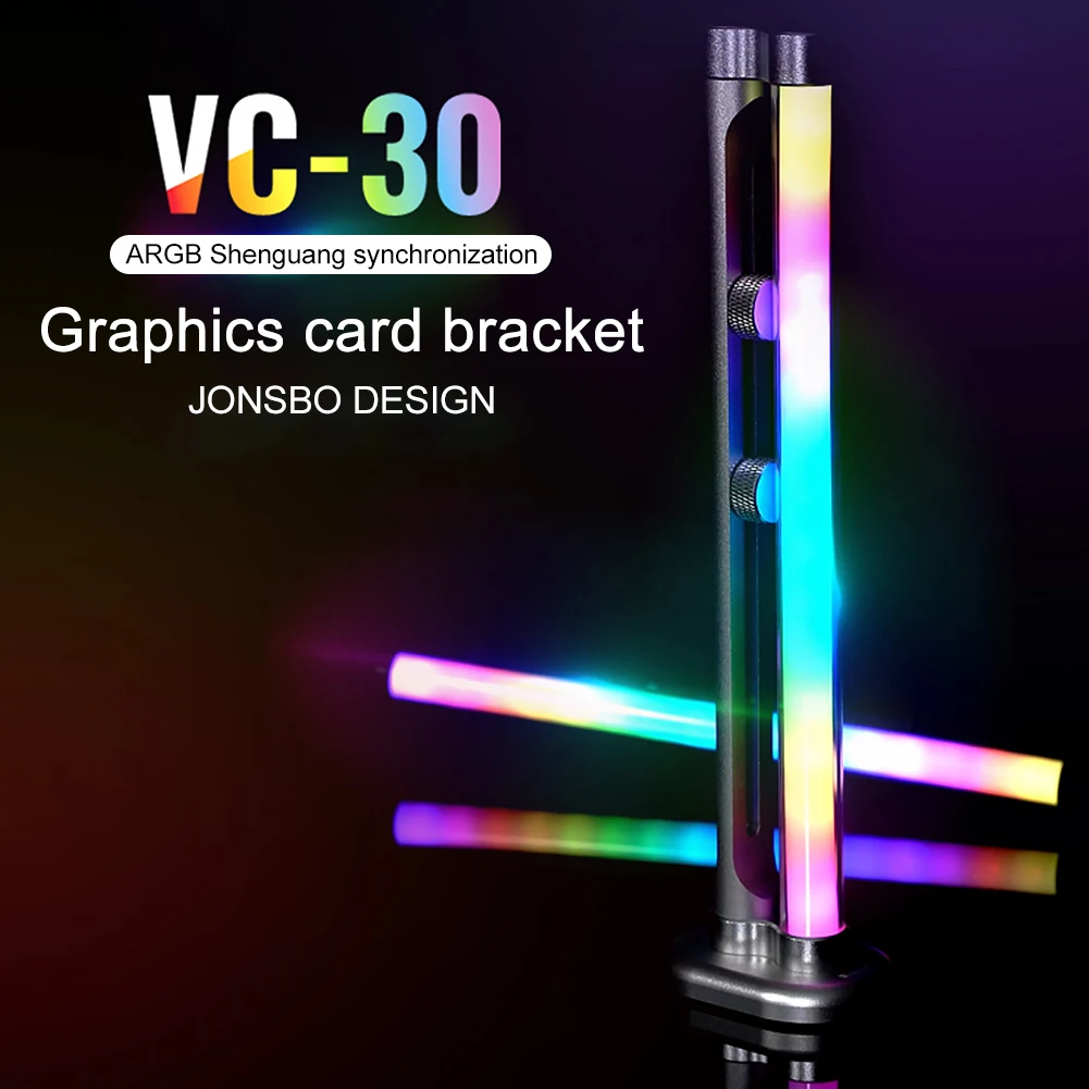 

5V ARGB Video Card Holder Universal Computer Case Aluminum Alloy Graphics Card Holder Colourful Light Glowing 3pin