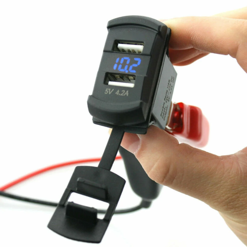 

Waterproof Digital & Cable Display Voltmeter 12V Large Capacity Rocker Switch Blue
