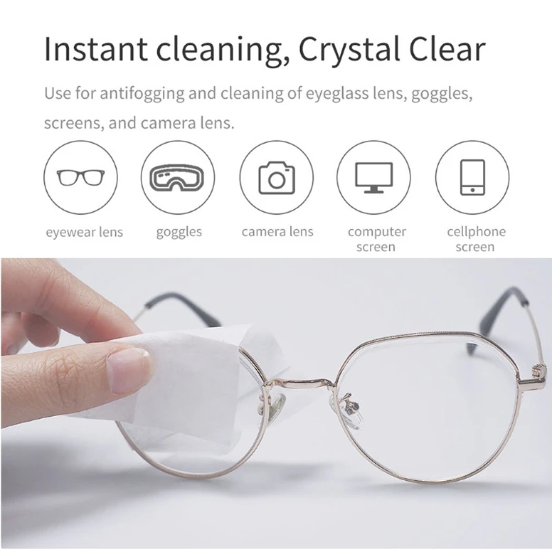 

Premoistened Lens Wipes 24 Pack Anti-Static Anti-Fog Quick-Dry Scratch-Free LED Touch Screen Eyeglasses Cleaning Cloths