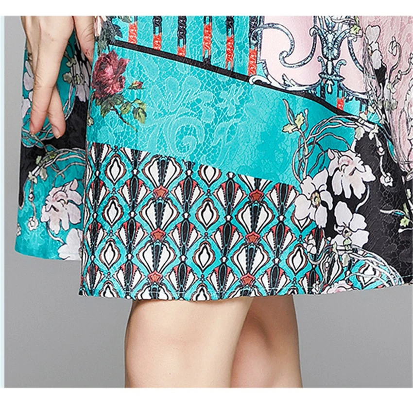 

Runway Dress Autumn 2020 Print Vintage Dress Shirt Women Long Sleeve High Quality Fashion Midi Dresses Vestido De Mujer